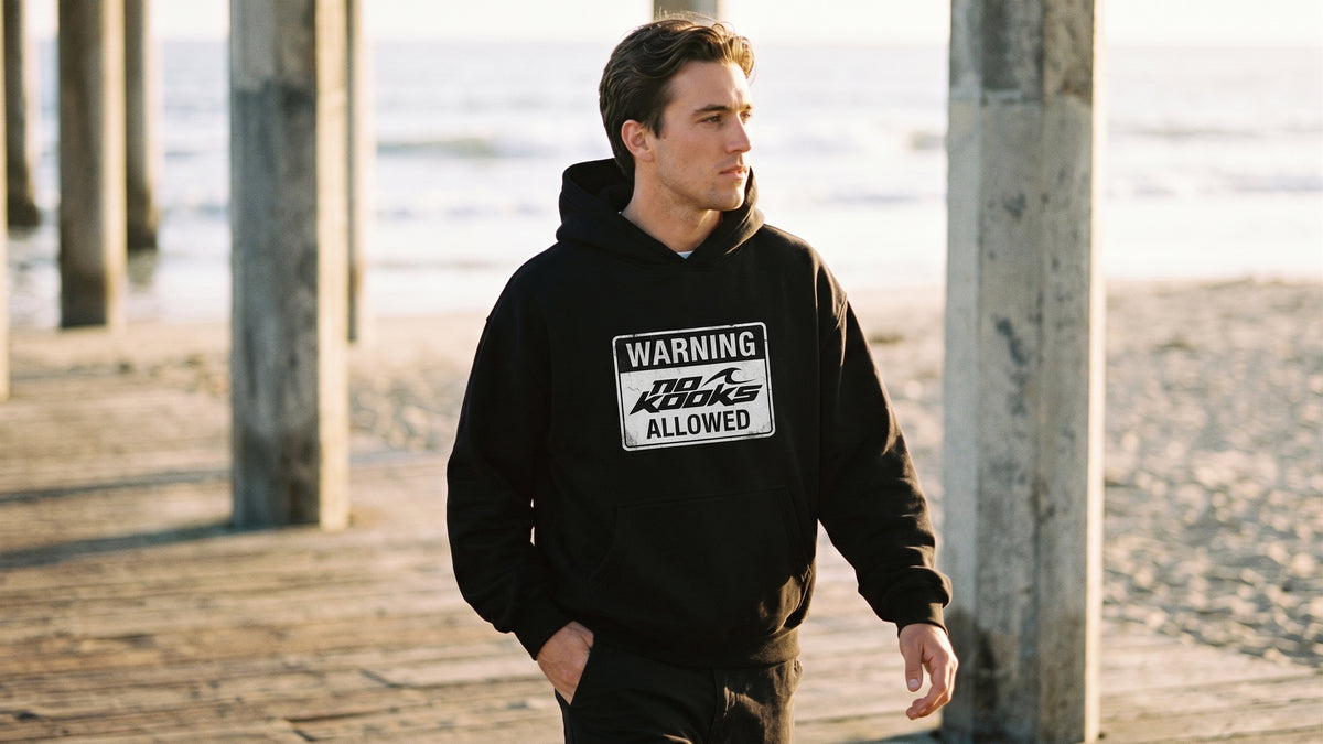 Bomb Swell Fin Zip Hoodie — Sudadera Oversize Negra