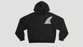 Sudadera con cremallera oversize negra Bomb Swell con logo fin en el pecho